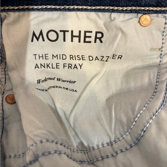 MOTHER Mid-Rise Dazzler Ankle Frey Jeans in Weekend size 27 - Picture 8 of 8